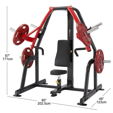 Steelflex PSBP Plate Loaded Bench Press Machine Dimensions