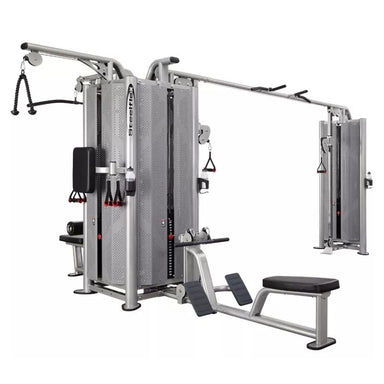 Steelflex JG5000S 5 Stack Commercial Jungle Gym Focused on Row Station and Cable Machine