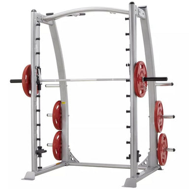 Steelflex MSM Counter Balanced Smith Machine with Weight Plates on a white background