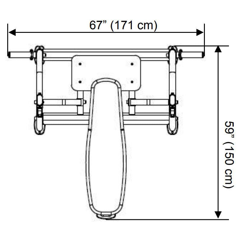 Steelflex NOFB Commercial Olympic Flat Bench Dimension