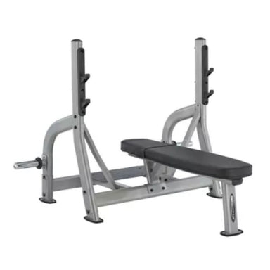 Steelflex NOFB Commercial Olympic Flat Bench With Bar And Weight Plates