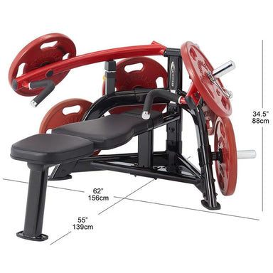 Steelflex PLBP Plate Loaded Bench Press Machine Dimensions