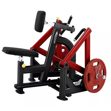Steelflex PLSR Plate Loaded Seated Row Machine with Plates on a white background