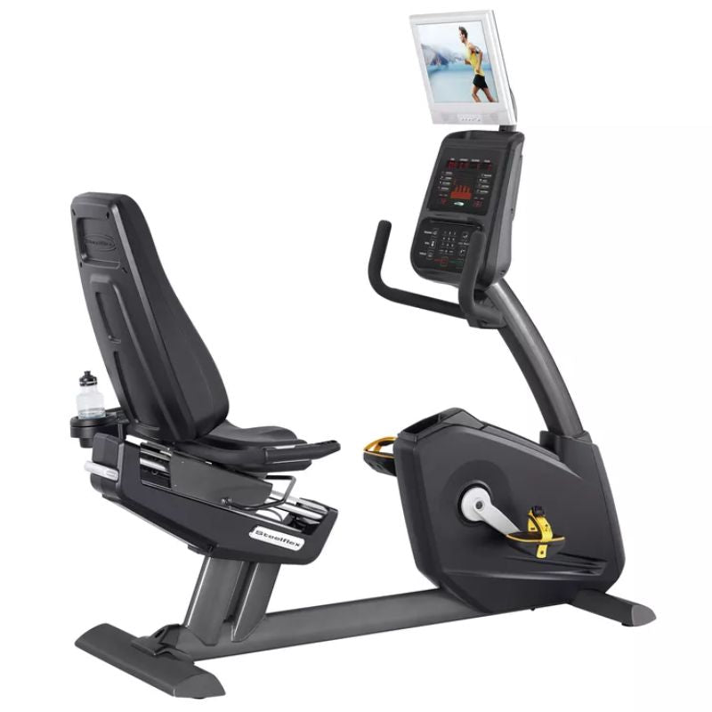 Steelflex PR10 Commercial Recumbent Bike with extended monitor