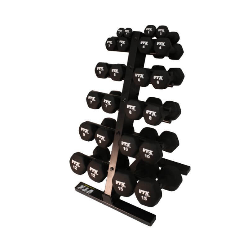 T-HDR VTX  Aerobic Dumbbell Rack with Neoprene Dumbbells