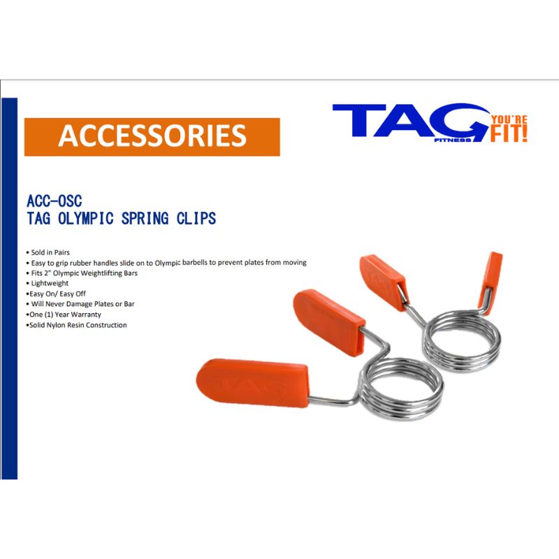 TAG Fitness 2″ Olympic Spring Clips Specifications