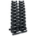 TAG Fitness 5-50 lb HEX Vertical Dumbbell Set with Rack (Holds 10 Pairs)