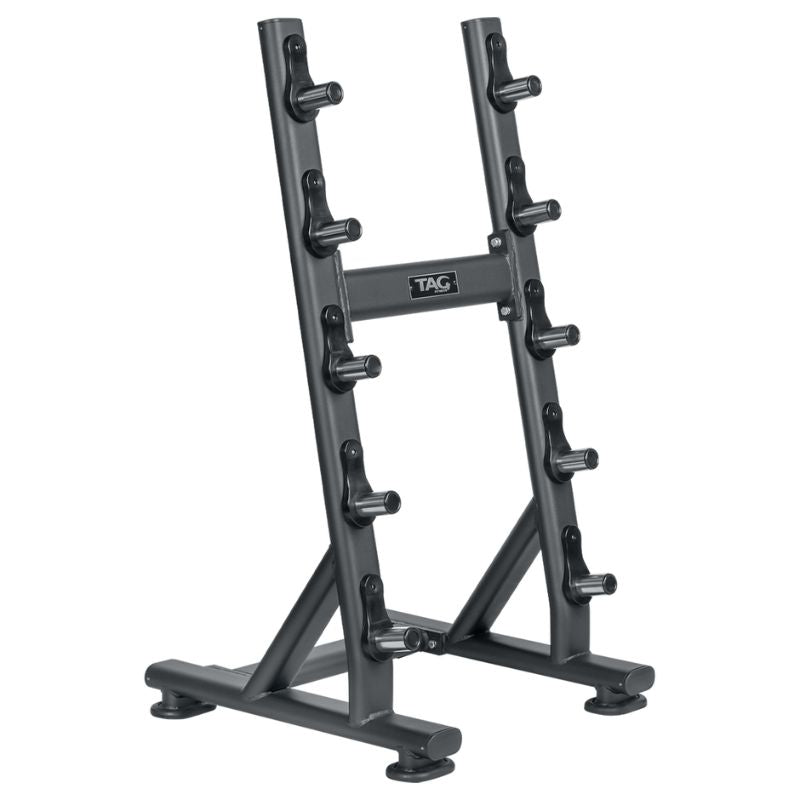 TAG Fitness 5-Unit Barbell Rack on a white background