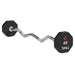 TAG Fitness 8-Sided Premium Urethane Fixed Barbell with EZ Curl handle 40 lb