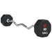 TAG Fitness 8-Sided Premium Urethane Fixed Barbell with EZ Curl handle 80 lb