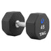 TAG Fitness 8-Sided Virgin Rubber Dumbbells R8DB 45 lb