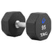 TAG Fitness 8-Sided Virgin Rubber Dumbbells R8DB 95 lb