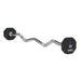 TAG Fitness 8-Sided Virgin Rubber Fixed Barbell with EZ Bar 20 lb