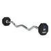 TAG Fitness 8-Sided Virgin Rubber Fixed Barbell with EZ Bar 30 lb