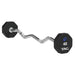 TAG Fitness 8-Sided Virgin Rubber Fixed Barbell with EZ Bar 40 lb