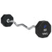 TAG Fitness 8-Sided Virgin Rubber Fixed Barbell with EZ Bar 60 lb