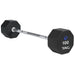 TAG Fitness 8-Sided Virgin Rubber Fixed Barbell with Straight Bar 100 lb