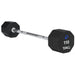 TAG Fitness 8-Sided Virgin Rubber Fixed Barbell with Straight Bar 110 lb