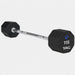 TAG Fitness 8-Sided Virgin Rubber Fixed Barbell with Straight Bar 115 lb