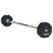 TAG Fitness 8-Sided Virgin Rubber Fixed Barbell with Straight Bar 50 lb
