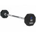 TAG Fitness 8-Sided Virgin Rubber Fixed Barbell with Straight Bar 55 lb