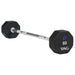 TAG Fitness 8-Sided Virgin Rubber Fixed Barbell with Straight Bar 60 lb