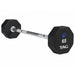 TAG Fitness 8-Sided Virgin Rubber Fixed Barbell with Straight Bar 65 lb