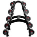 TAG Fitness Black Fixed Barbell Rack | RCK-BBR-B Side View