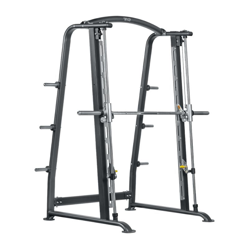 TAG Fitness Elite Linear Bearing Smith Machine (Black) on a white background