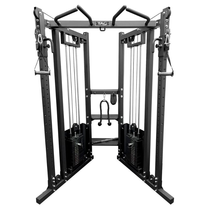 TAG Fitness FT60 Functional Trainer 2x160lb Stacks Black Frame