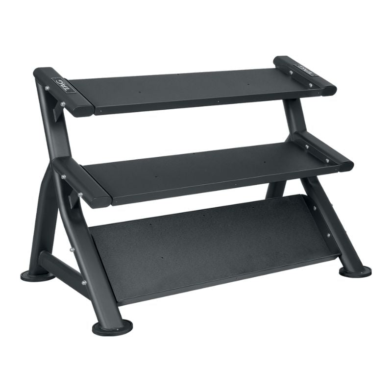 TAG Fitness HEX 3-Tier Dumbbell Rack (Holds 10 Pairs) on a white background