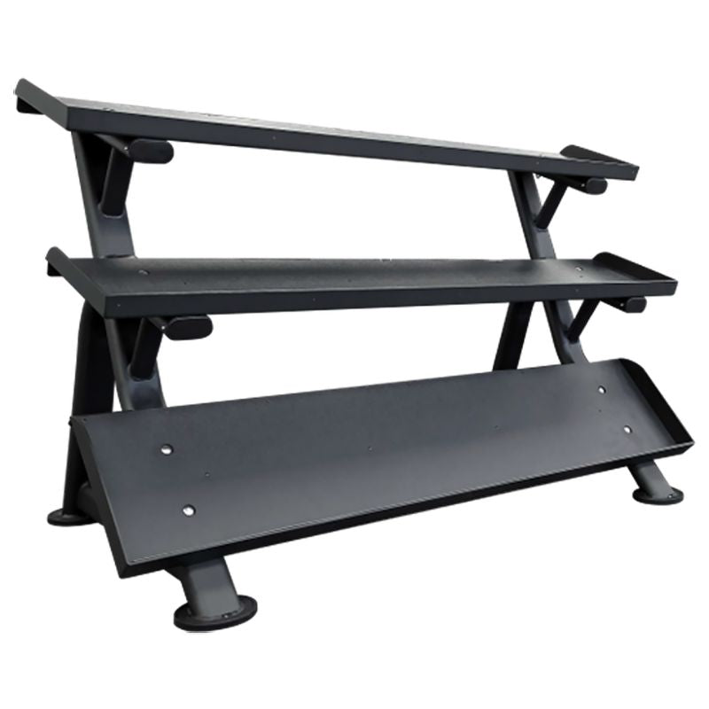 TAG Fitness HEX 3-Tier Dumbbell Rack (Holds 15 Pairs) empty 