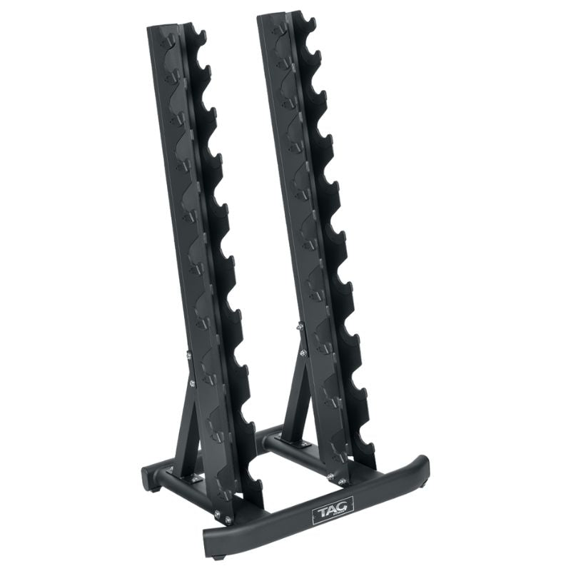 TAG Fitness HEX Vertical Dumbbell Rack (Holds 10 Pairs) on  a white background