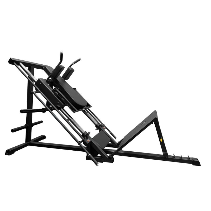 TAG Fitness Plate Loaded Leg Press _ Hack Squat Combo Side View on a white background