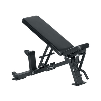TAG Fitness Power Multi Angle Bench Angled View on a white background
