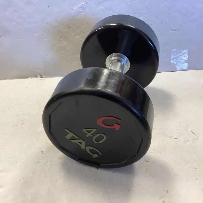 TAG Fitness Premium Ultrathane Dumbbell 40 lbs Used