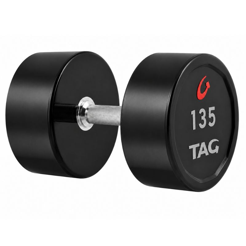 TAG Fitness Premium Ultrathane Dumbbell (Pairs) 135 lb