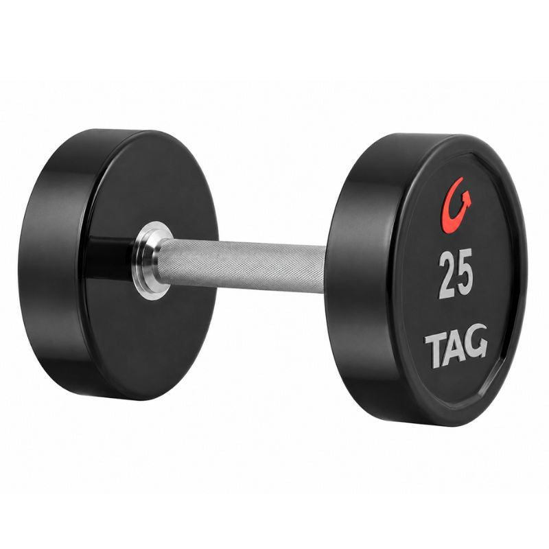TAG Fitness Premium Ultrathane Dumbbell (Pairs) 25 lb