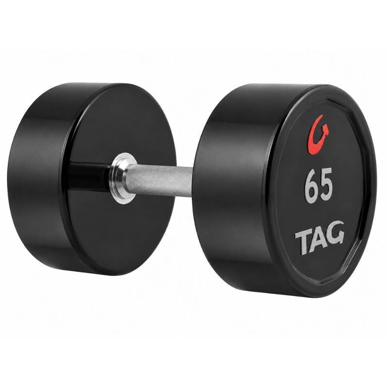 TAG Fitness Premium Ultrathane Dumbbell (Pairs) 65 lb