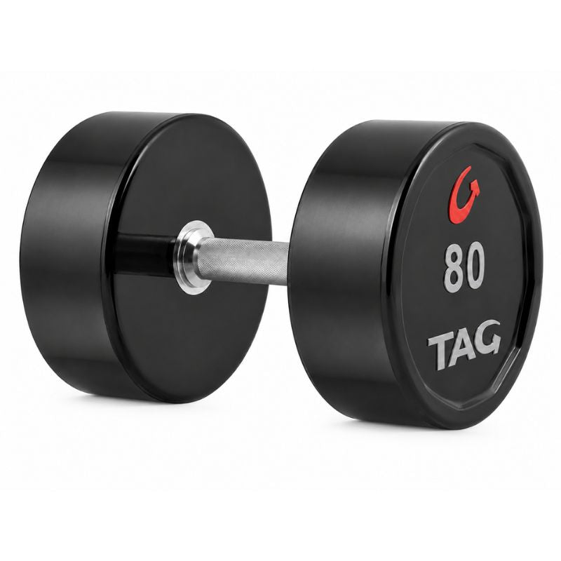 TAG Fitness Premium Ultrathane Dumbbell (Pairs) 80 lb