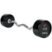 TAG Fitness Premium Ultrathane Fixed Barbell with EZ Curl handle 110 lb