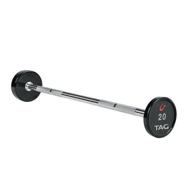 TAG Fitness Premium Ultrathane Fixed Barbell with Straight Handle - BBEL-STRT 20 lb