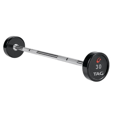 TAG Fitness Premium Ultrathane Fixed Barbell with Straight Handle - BBEL-STRT 30 lb