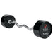 TAG Fitness Premium Urethane Fixed Barbell with EZ Curl handle 100 lb