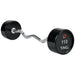 TAG Fitness Premium Urethane Fixed Barbell with EZ Curl handle 110 lb