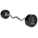 TAG Fitness Premium Urethane Fixed Barbell with EZ Curl handle 70 lb