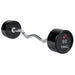 TAG Fitness Premium Urethane Fixed Barbell with EZ Curl handle 90 lb