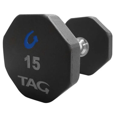TAG Fitness R8DB 8-Sided Virgin Rubber Dumbbell Sets 15 lb Dumbbells