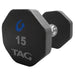 TAG Fitness R8DB 8-Sided Virgin Rubber Dumbbell Sets 15 lb Dumbbells