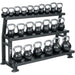 TAG Fitness Rubber Coated Kettlebell Set with 3  Tier Rack
